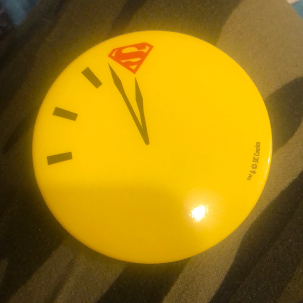 Superman Doomsday Clock Button